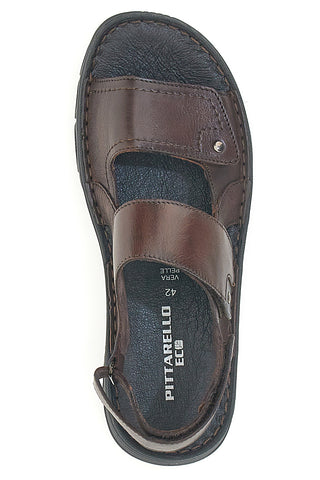 Braune Sandalen mit Klettverschluss Pittarello Eco 7163