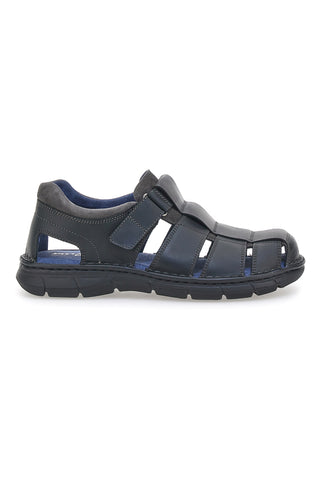 Schwarze Fischersandalen aus Pittarello-Öko-Leder 7402