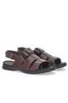 Pittarello Eco 7985 Braune halboffene Herrensandalen