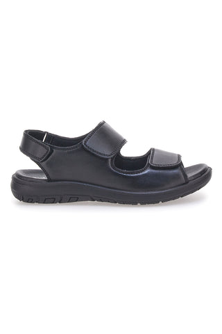 Fly Dinamic FD102 Sandalen aus schwarzem Echtleder mit Doppelriemen
