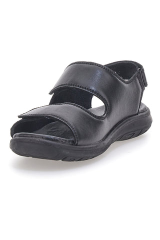 Fly Dinamic FD102 Sandalen aus schwarzem Echtleder mit Doppelriemen