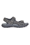 Fly Dynamic FD11 Sandalen aus echtem Leder mit Klettverschluss, Grau