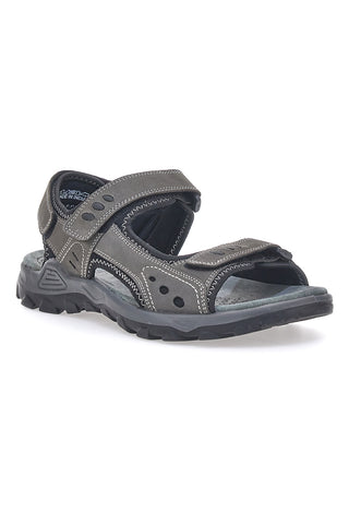 Fly Dynamic FD11 Sandalen aus echtem Leder mit Klettverschluss, Grau