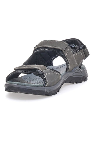 Fly Dynamic FD11 Sandalen aus echtem Leder mit Klettverschluss, Grau