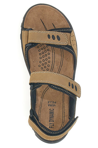 Sandali marroni sportivi con strappi Fly Dynamic FD10