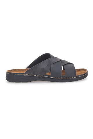 Jerpoint 609PS Herren-Hausschuhe mit offener Spitze und weichem Fußbett, Schwarz