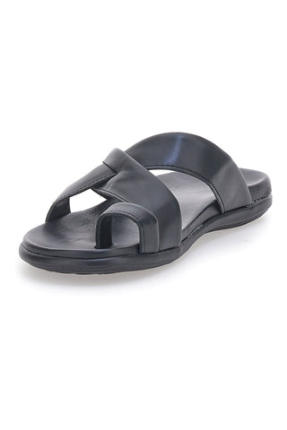 Ciabatte Nere da uomo con doppia fascia e fibbia Jerpoint 81025