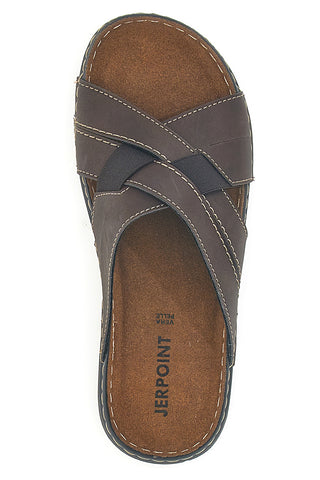 Ciabatte Marroni Con Sottopiede In Pelle Jerpoint 601PS