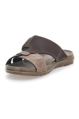 Ciabatte marroni con fasce incrociate JERPOINT 8013PSSK