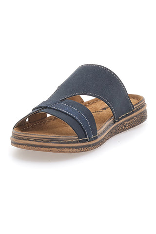 Ciabatte Blu con Sottopiede in Pelle Jerpoint 10104BESY