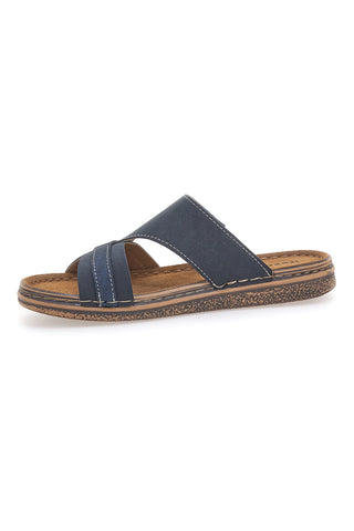 Ciabatte Blu con Sottopiede in Pelle Jerpoint 10104BESY