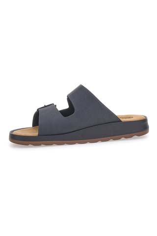 Ciabatte nere con doppia fibbia suola flessibile JERPOINT B100BPS