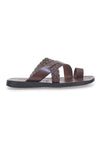Sandali marroni infradito con supporto dita e fasce incrociate PITTARELLO SUN 4413