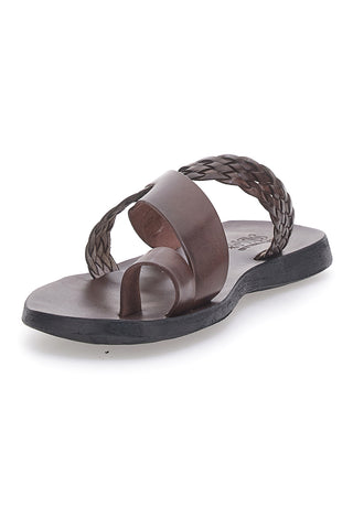 Sandali marroni infradito con supporto dita e fasce incrociate PITTARELLO SUN 4413
