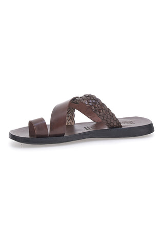 Sandali marroni infradito con supporto dita e fasce incrociate PITTARELLO SUN 4413