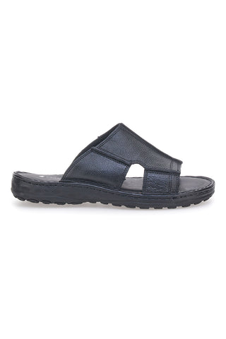 Schwarze Slipper mit gekreuzten Bändern und Komfortsohle Claremorris 2014ZER
