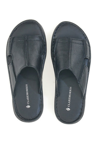 Ciabatte nere con fasce incrociate e suola comfort Claremorris 2014ZER