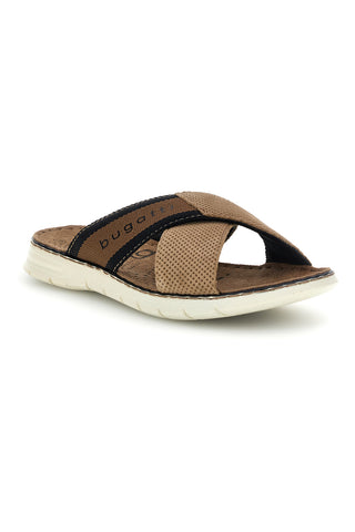 Sandali beige e marrone a fasce incrociate Bugatti 315A328614695310