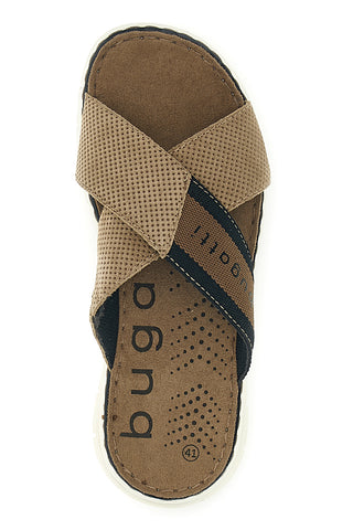 Sandali beige e marrone a fasce incrociate Bugatti 315A328614695310