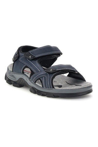 Blaue Sandalen mit Innensohle aus echtem Leder Canguro CA1011