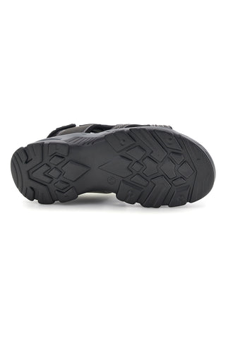 Graue Sandalen mit Innensohle aus echtem Leder Canguro CA1011
