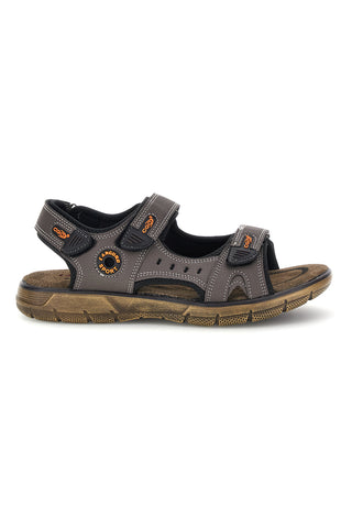 Braune Sandalen mit echtem Lederfußbett Canguro CA1014