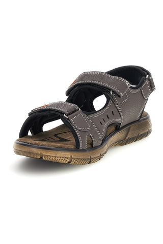 Braune Sandalen mit echtem Lederfußbett Canguro CA1014