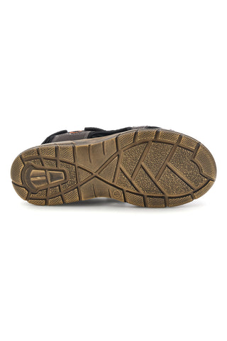 Braune Sandalen mit echtem Lederfußbett Canguro CA1014