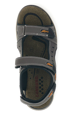 Braune Sandalen mit echtem Lederfußbett Canguro CA1014