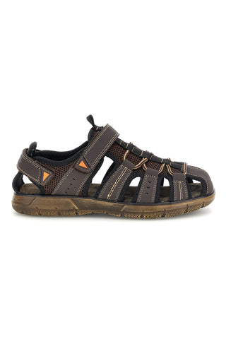 Braune Sandalen mit echtem Lederfußbett Canguro CA1013