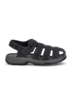 Schwarze geschlossene Sandalen mit verstellbarem Riemen Jerpoint M8557