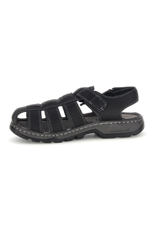 Schwarze geschlossene Sandalen mit verstellbarem Riemen Jerpoint M8557