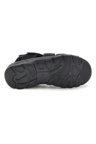 Schwarze geschlossene Sandalen mit verstellbarem Riemen Jerpoint M8557