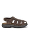 Geschlossene Zehen braune Sandalen mit verstellbarem Riemen Jerpoint M8557
