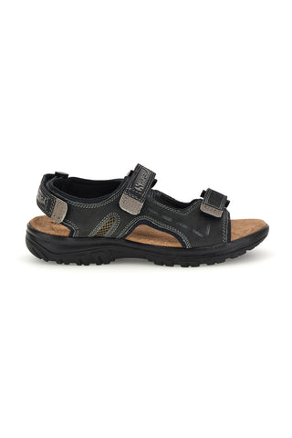 Sandali neri in pelle Superga S86U292
