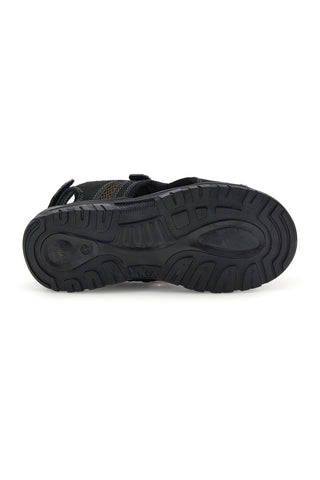 Sandali neri in pelle Superga S86U292