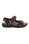 Sandali marroni in pelle Superga S86U545