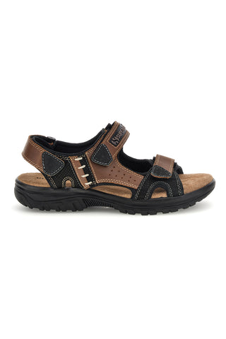 Sandali marroni in pelle Superga S86U545