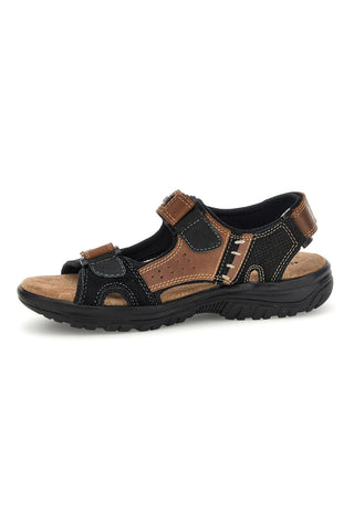 Sandali marroni in pelle Superga S86U545