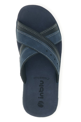 Ciabatte blu con fasce incrociate Inblu 14 VT