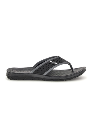 Schwarze Flip-Flops mit grauen Details Inblu 17 VT