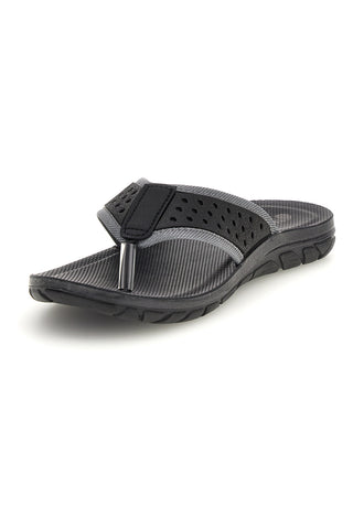 Schwarze Flip-Flops mit grauen Details Inblu 17 VT