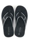 Schwarze Flip-Flops mit grauen Details Inblu 17 VT