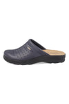 Blaue Pantoffeln mit perforiertem Obermaterial aus anatomischem Antishock Stretch Fly flot 90820154RB