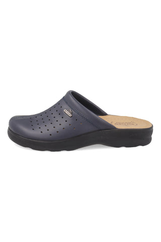 Blaue Pantoffeln mit perforiertem Obermaterial aus anatomischem Antishock Stretch Fly flot 90820154RB