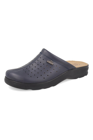 Blaue Pantoffeln mit perforiertem Obermaterial aus anatomischem Antishock Stretch Fly flot 90820154RB