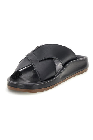Schwarze Hausschuhe mit gekreuzten Riemen Fly flot 90780244ZZ