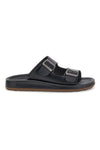 Schwarze Hausschuhe mit doppelter Schnalle Fly flot 90780171ZZ