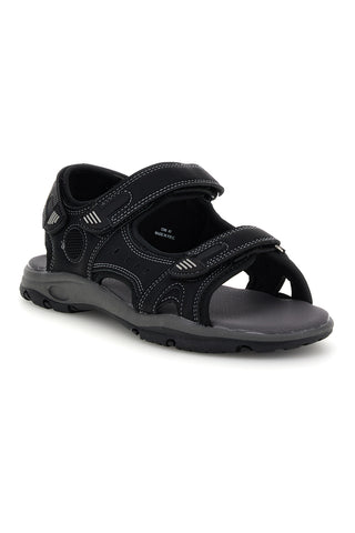 Schwarze Sandalen mit Klettverschluss Jerpoint CN6