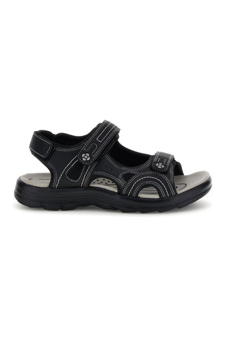 Sandali neri con strappi in velcro Jerpoint CN20